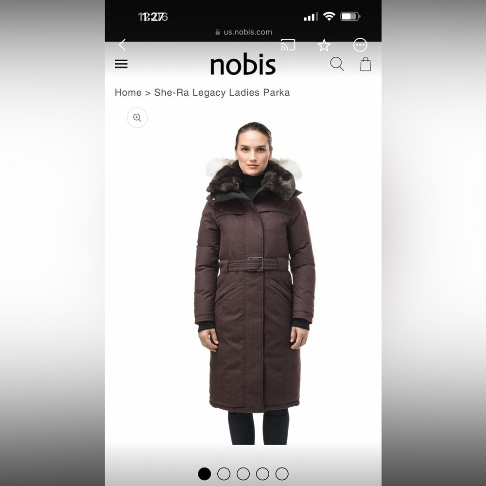 NWT Nobis She-Ra Parka Coat S Heather burgundy